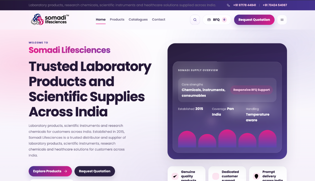 Somadi Life Sciences Mockup